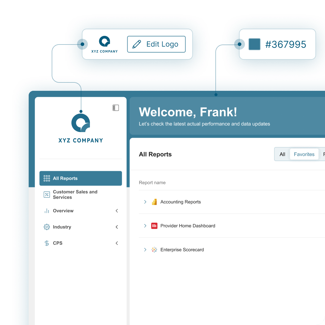 Configuration interface demonstrating adjustable layout, navigation, and component behavior without code.