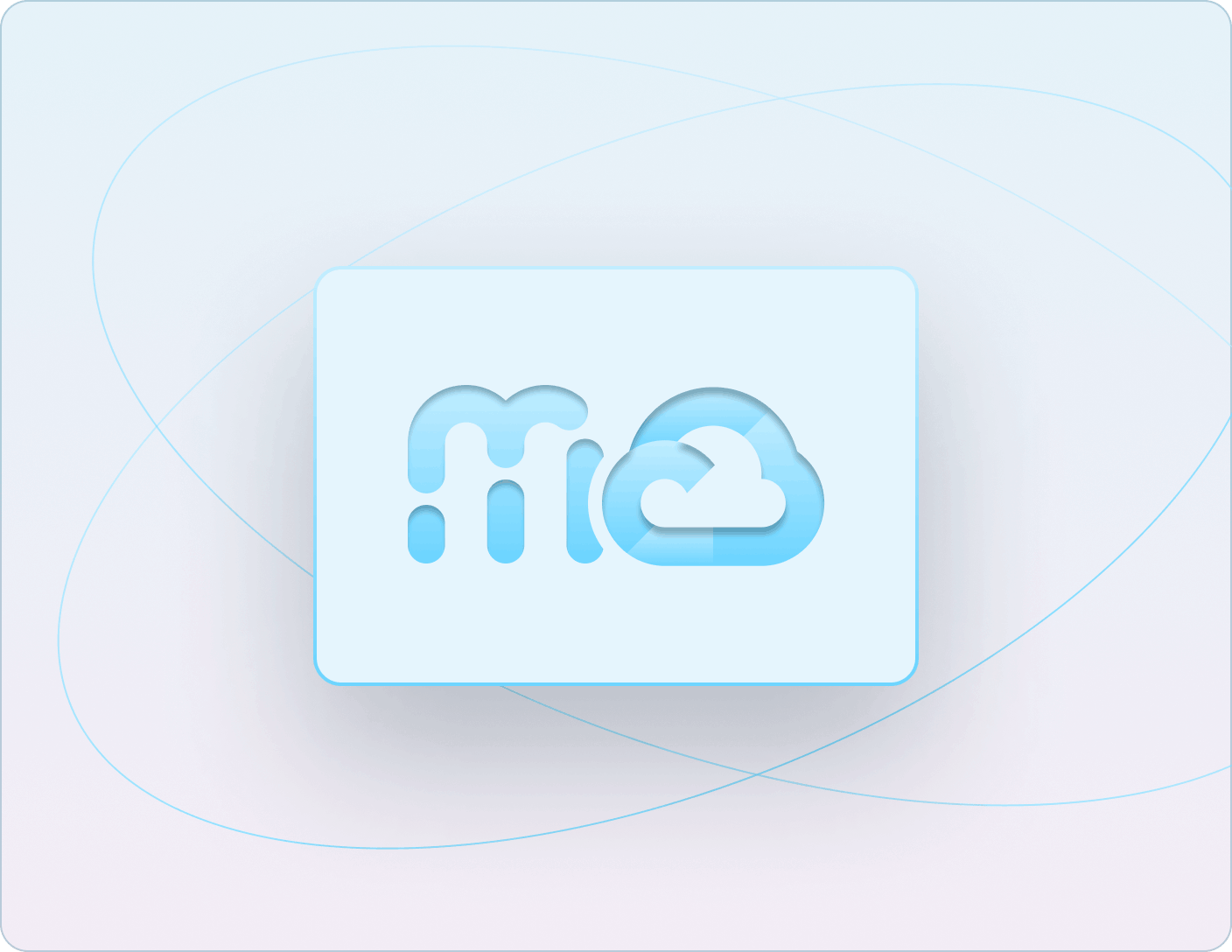 Metric Insights Cloud logo mark on a stylized cloud background Mobile Version