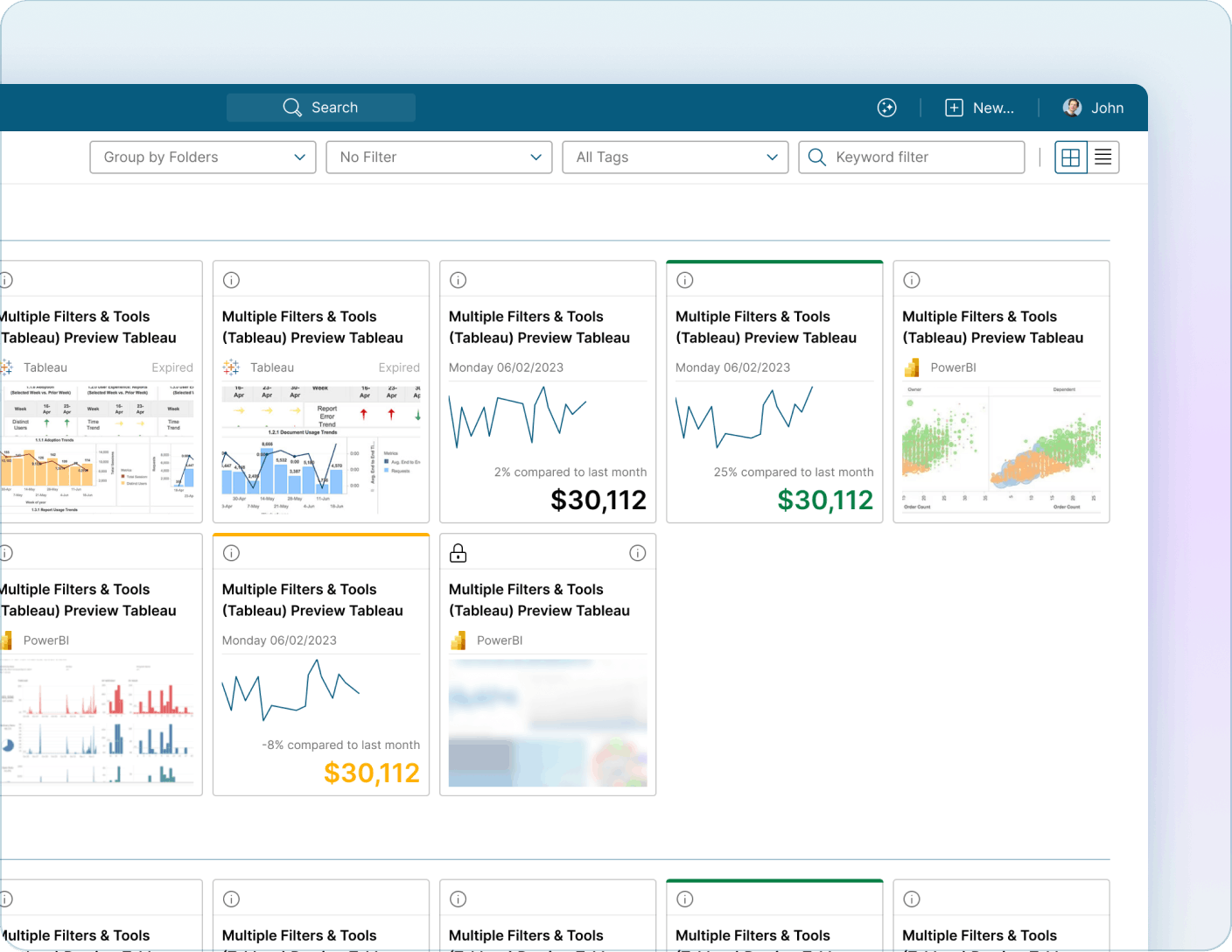 BI content access request interface Mobile Version